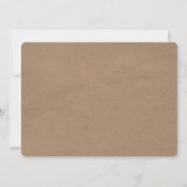 茶色の紙にインスパイアされた白い花輪のモノグラム結婚式 招待状 (裏面)