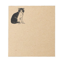 茶色の紙に描かれた子猫の美術作品