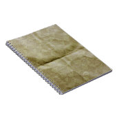 茶色の紙のしわ。紙に折り目を付けるバックグラウンド ノートブック (右側)