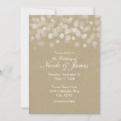 茶色の紙のシンプルな田舎風の結婚式の招待状 招待状 (正面)