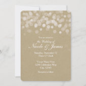 茶色の紙のシンプルな田舎風の結婚式の招待状 招待状 (正面)