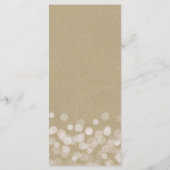 茶色の紙を使ったシンプルなラスティックスタイルの結婚式メニュー メニュー (裏面)