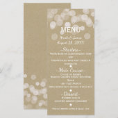 茶色の紙を使ったシンプルなラスティックスタイルの結婚式メニュー メニュー (正面/裏面)