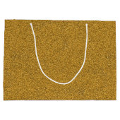 茶色の紙袋（白い取っ手付き） ラージペーパーバッグ (裏面)