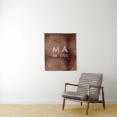 茶色の素朴なレンガの石に名前と日付を入れる タペストリー (インサイチュ)