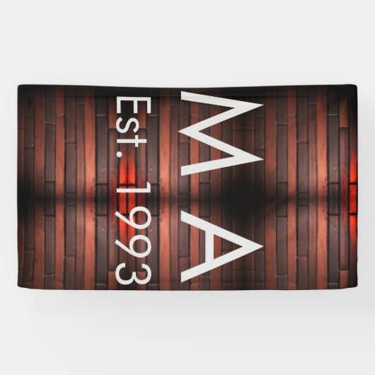 茶色の素朴なレンガ ストーン 追加 名前 年 月日 横断幕 (横)