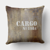 茶色の素朴な産業カスタム貨物Nr クッション (裏面)