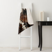 茶色の素朴パッチワーク牛革 シェルパブランケット (インサイチュ)