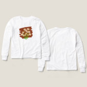 茶色の素朴フローラデザイン (デザイン 正面＆背面)