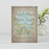 茶色の素朴フローラブライダルシャワー招待状 招待状 (スタンド正面)
