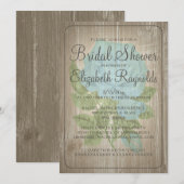 茶色の素朴フローラブライダルシャワー招待状 招待状 (正面/裏面)