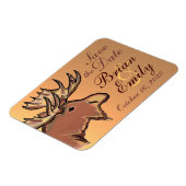 茶色の素朴ムース日付磁石を保カスタム存する マグネット (左側)