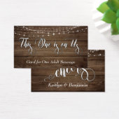 茶色の素朴木と白のライト、ドリンクチケット (デスク)