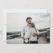 茶色の素朴木のイニシャル6枚の結婚写真 招待状 (裏面)