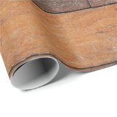 茶色の素朴木フェイク板のパターン ラッピングペーパー (ロールコーナー)