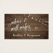 茶色の素朴木材と照明、アドバイスとウェルウィッシュ (正面)