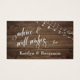 茶色の素朴木材と照明、アドバイスとウェルウィッシュ