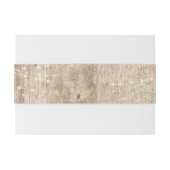 茶色の素朴木材と薄いストリンパーソナライズされたグ 招待状ベリーバンド (裏面例)