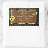 茶色の素朴木目の樹皮の製品ラベル 長方形シール (バッグ)