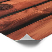 茶色の素朴木目の背景テクスチャ ポスター (角)