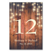 茶色の素朴木紐明るいテーブルカード テーブルナンバー (裏面)