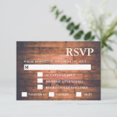 茶色の素朴木製ストリングライト RSVP & Meal (スタンド正面)