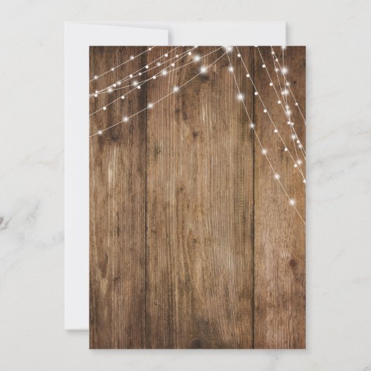 茶色の素朴木、明るい文字列の日付を保存 セーブザデート (裏面)