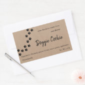 茶色の素朴紙ドッグポーパスドギーcookie 長方形シール (封筒)