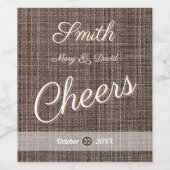 茶色の素朴背景ワインラベル ワインラベル (シングルラベル)