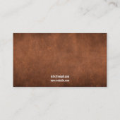 茶色の素朴農場の馬の写真エクエストリアン 名刺 (裏面)