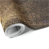 茶色の素朴鏡パターンのクリスマスツリーライト ラッピングペーパー (ロールコーナー)