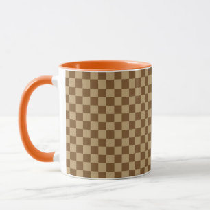 茶色の組み合わせクラシックチェッカーボードby STaylor マグカップ