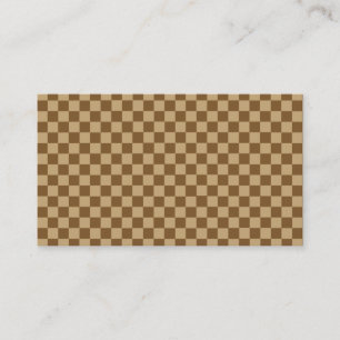茶色の組み合わせクラシックチェッカーボードby STaylor 名刺