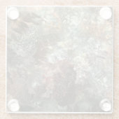 茶色の結晶の消音層 ガラスコースター (裏面)