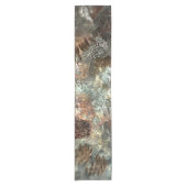 茶色の結晶の消音層 ショートテーブルランナー (正面)