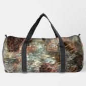 茶色の結晶の消音層 ダッフルバッグ (裏面)