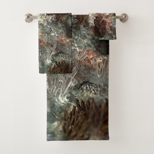 茶色の結晶の消音層 バスタオルセット (インサイチュ)