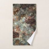 茶色の結晶の消音層 バスタオルセット (ハンドタオル)