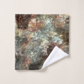 茶色の結晶の消音層 バスタオルセット (ウォッシュタオル)