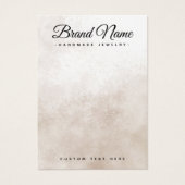 茶色の網かけ絵を描の背景イヤリング表示カード (正面)