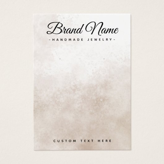 茶色の網かけ絵を描の背景イヤリング表示カード (正面)