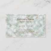 茶色の緑と白のマーブル 名刺 (裏面)