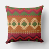 茶色の緑のアステカ装飾用クッション クッション (裏面)