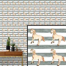 茶色の緑のフェンスの上にファームウマストライプー 壁紙