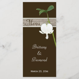 茶色の緑の出血ハートメニューカード メニュー