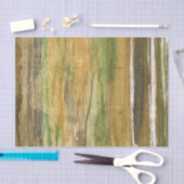 茶色の緑の抽象芸術絵画ズ 薄葉紙 (クラフト)