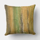 茶色の緑の抽象芸術芸術 クッション (裏面)