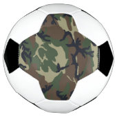 茶色の緑の迷彩 サッカーボール (回転)