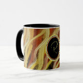 茶色の線 マグカップ (正面左)