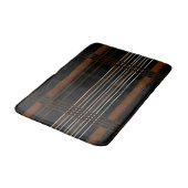 茶色の縦ストライプ線 バスマット (アングル)